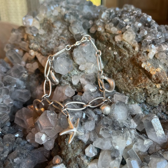 Vintage Tiffany & Co. Elsa Peretti 925 Sterling Charm Bracelet French Clasp 7" - Picture 2 of 5